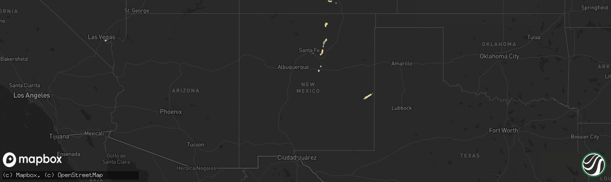 Hail map in New Mexico on July 18, 2024