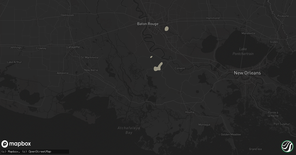 Hail map in Pierre Part, LA on July 18, 2024