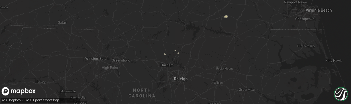 Hail map in Stem, NC on July 18, 2024