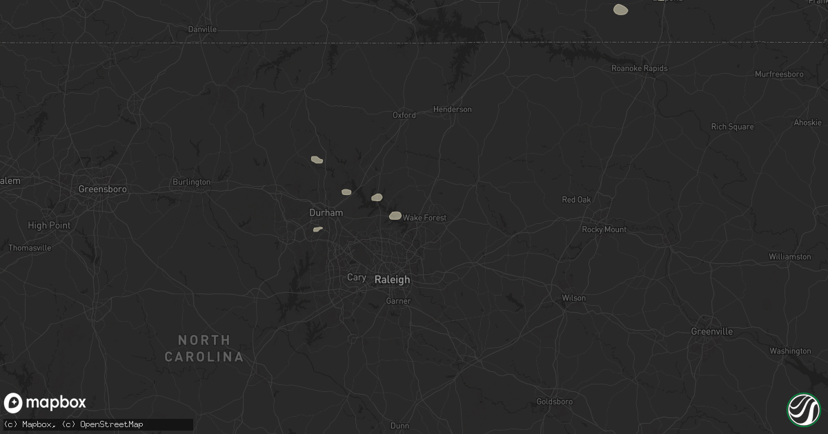 Hail map in Wake Forest, NC on July 18, 2024
