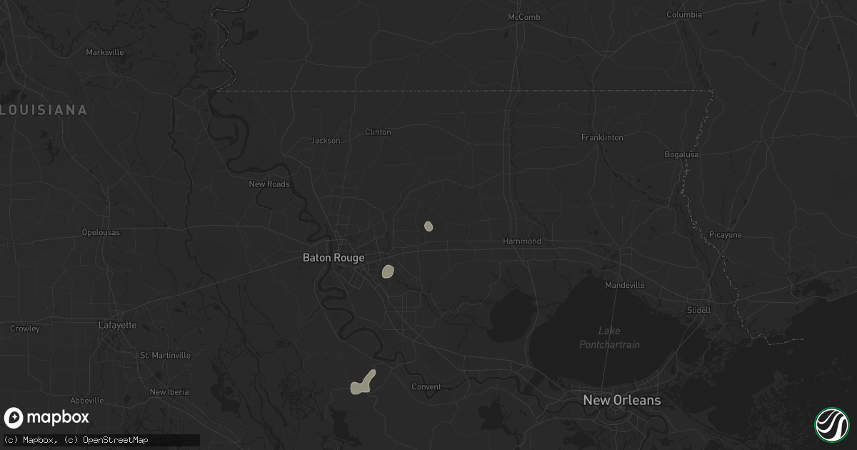 Hail map in Walker, LA on July 18, 2024