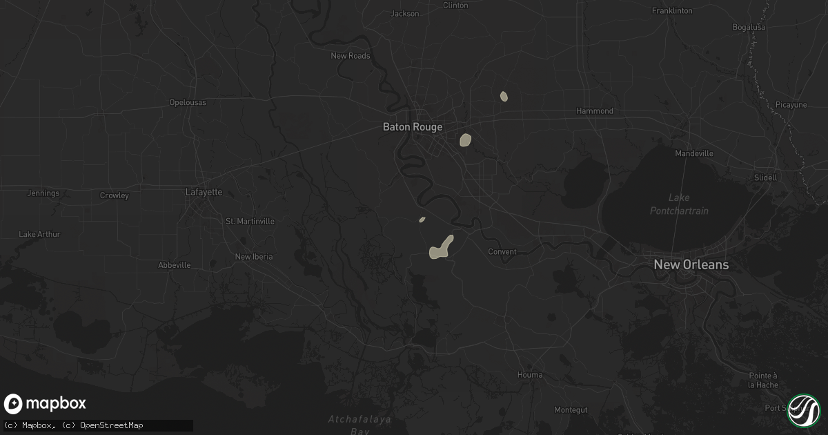 Hail map in White Castle, LA on July 18, 2024