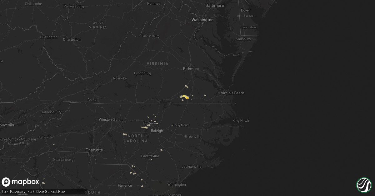 Hail map on July 18, 2024