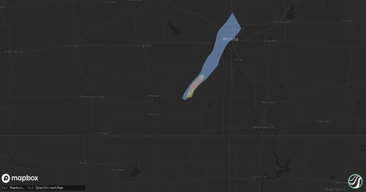 Hail map in Argonia, KS on July 18, 2025