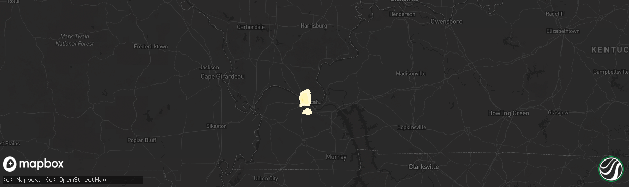 Hail map in Brookport, IL on July 18, 2025