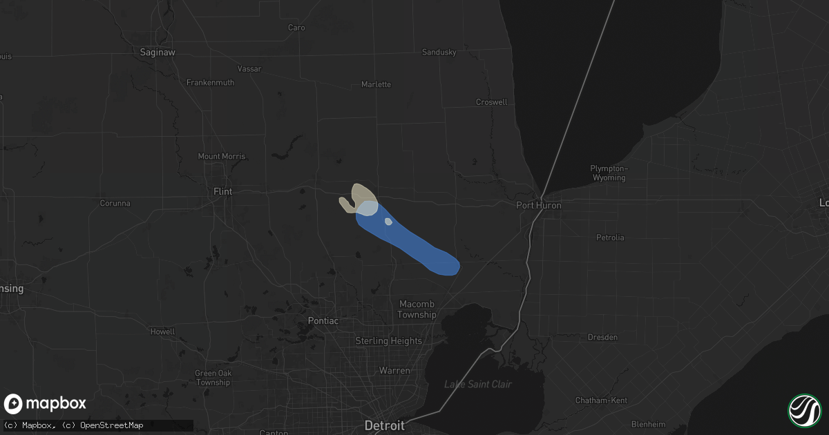 Hail map in Allenton, MI on July 18, 2026