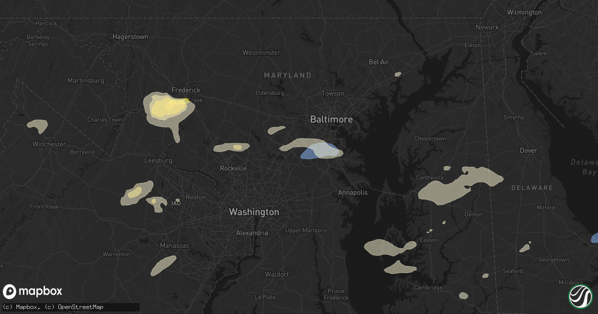 Hail map in Annapolis Junction, MD on July 18, 2026