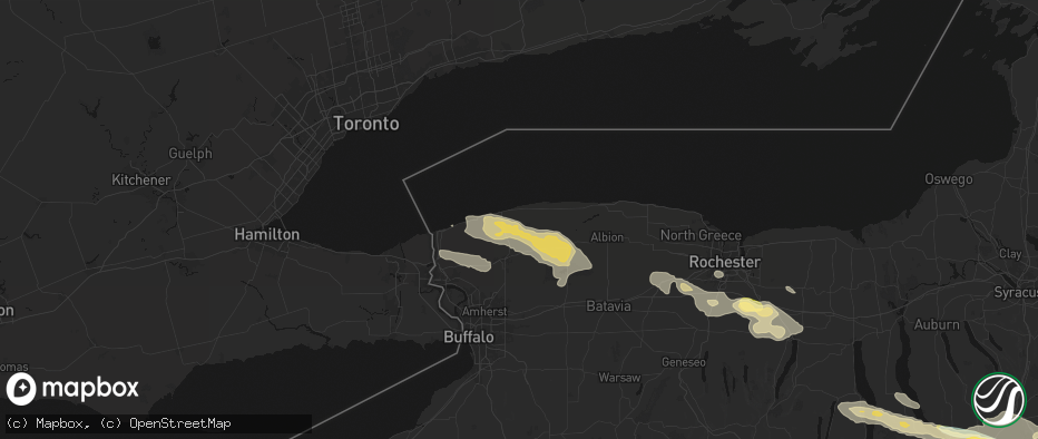Hail map in Appleton, NY on July 18, 2026