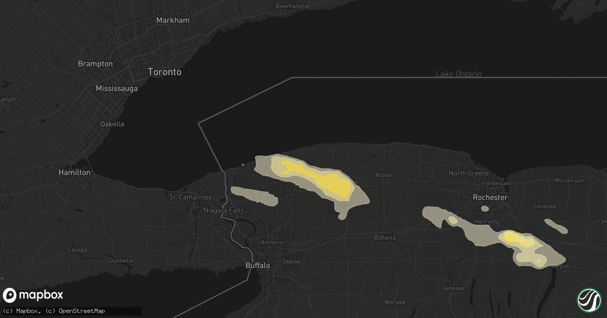 Hail map in Appleton, NY on July 18, 2026