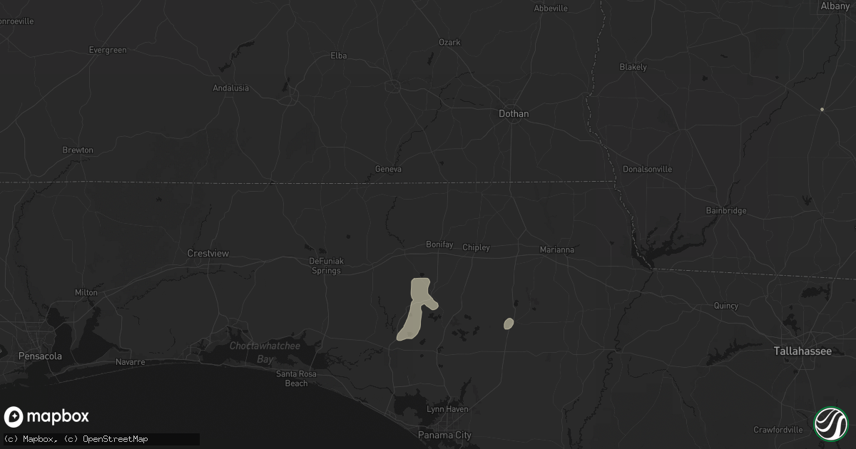 Hail map in Bonifay, FL on July 18, 2026