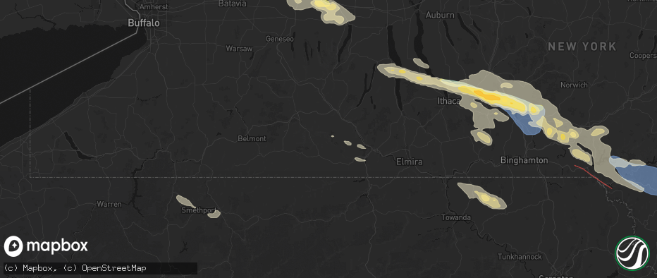 Hail map in Cameron, NY on July 18, 2026
