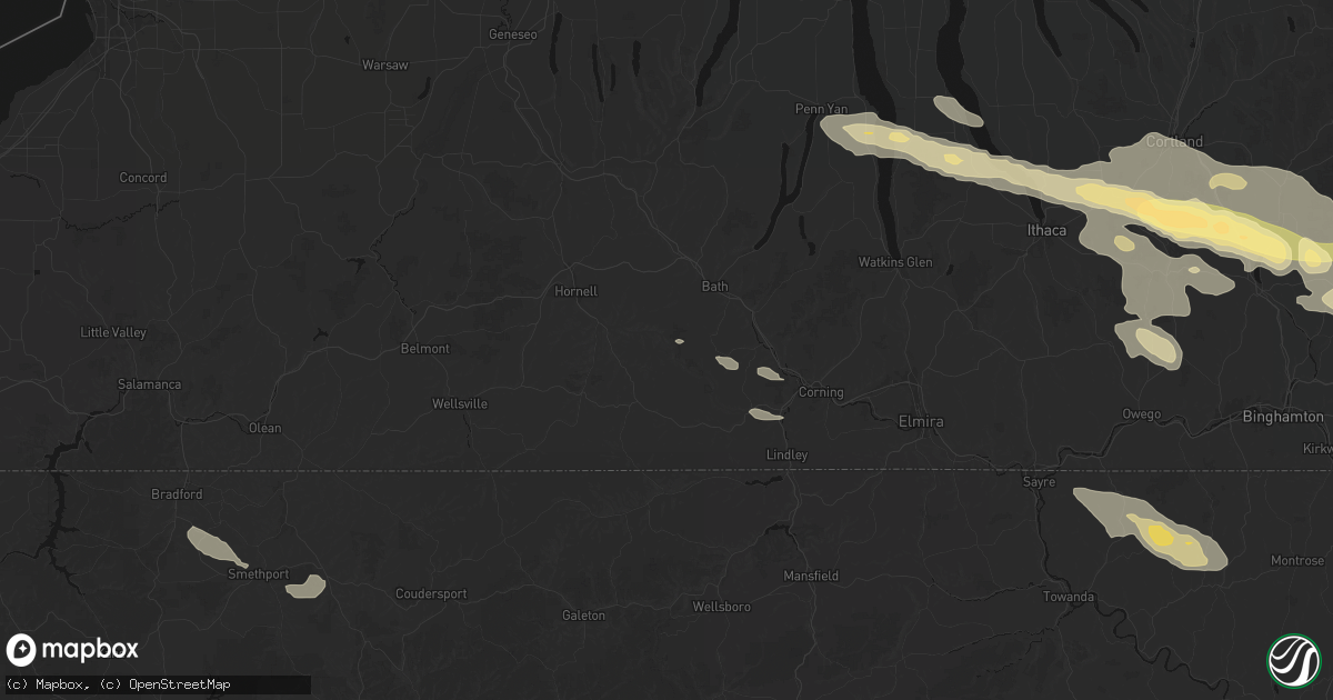 Hail map in Cameron, NY on July 18, 2026