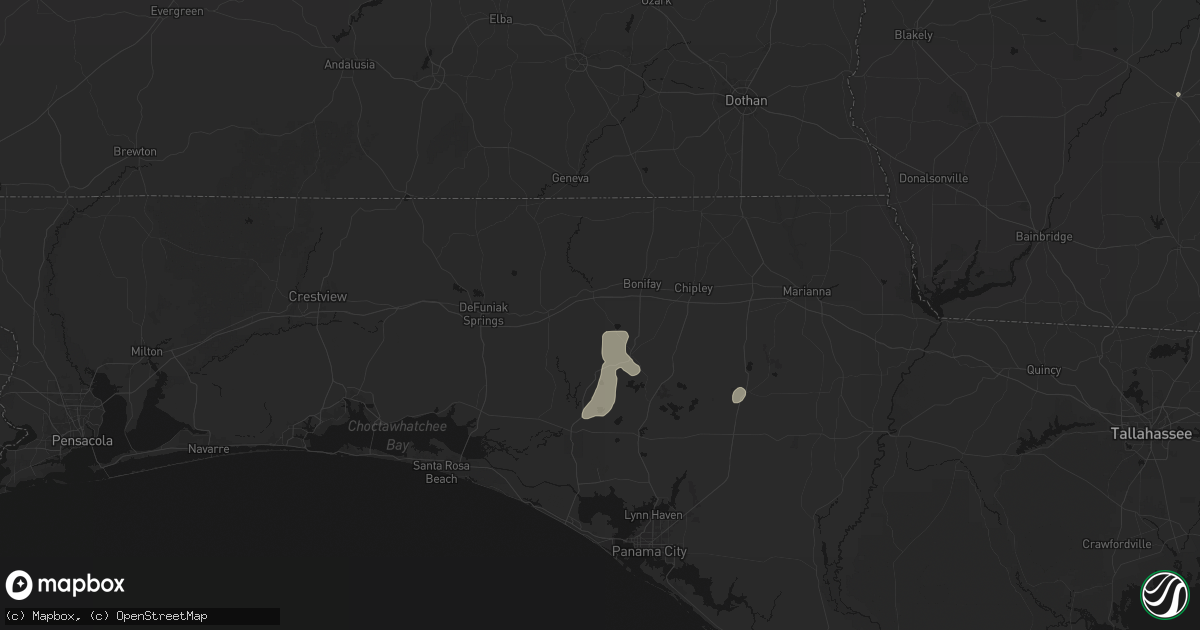 Hail map in Caryville, FL on July 18, 2026