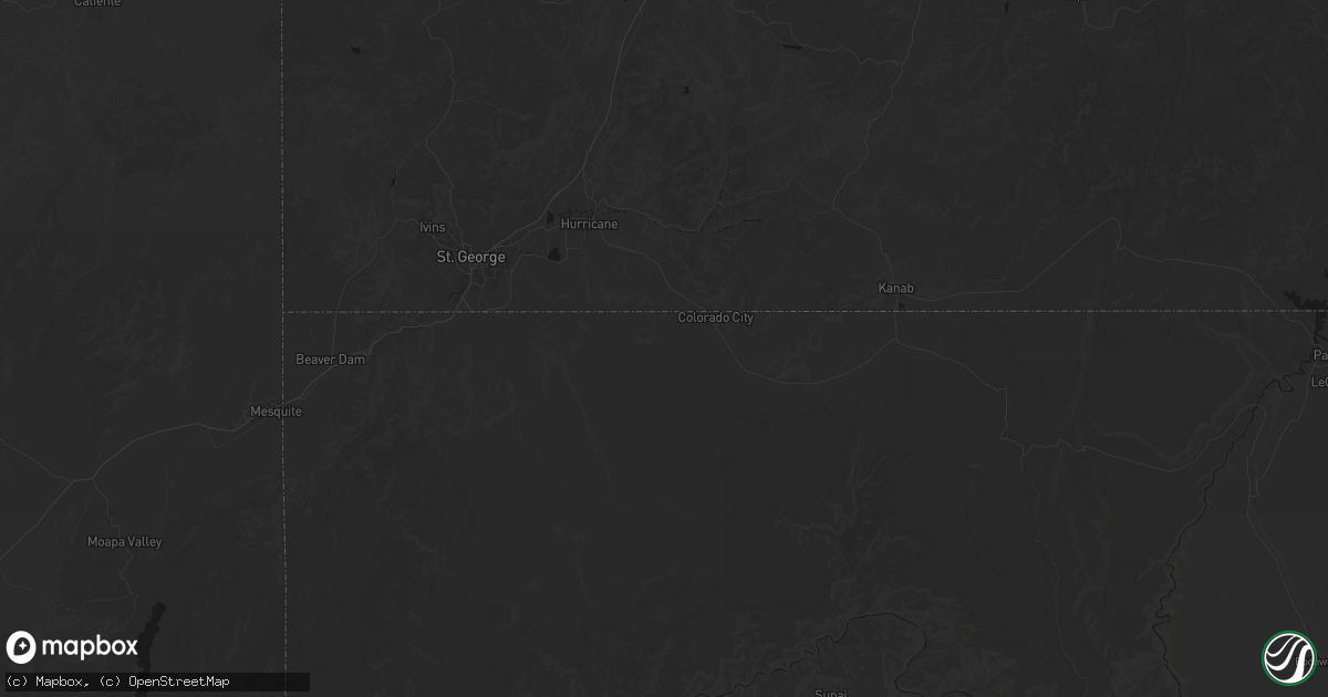 Hail map in Colorado City, AZ on July 18, 2026