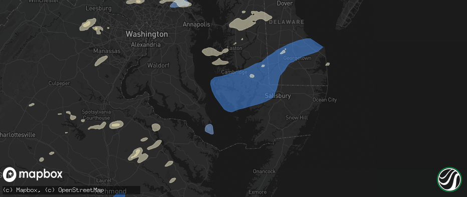 Hail map in Crapo, MD on July 18, 2026
