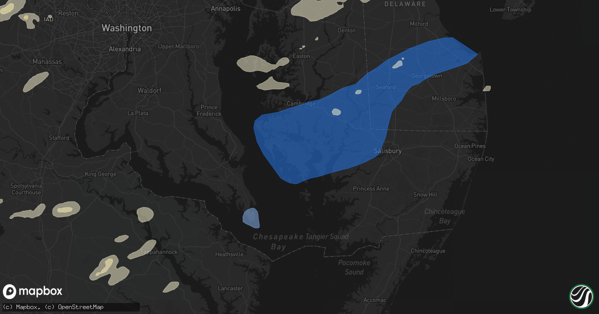 Hail map in Crapo, MD on July 18, 2026