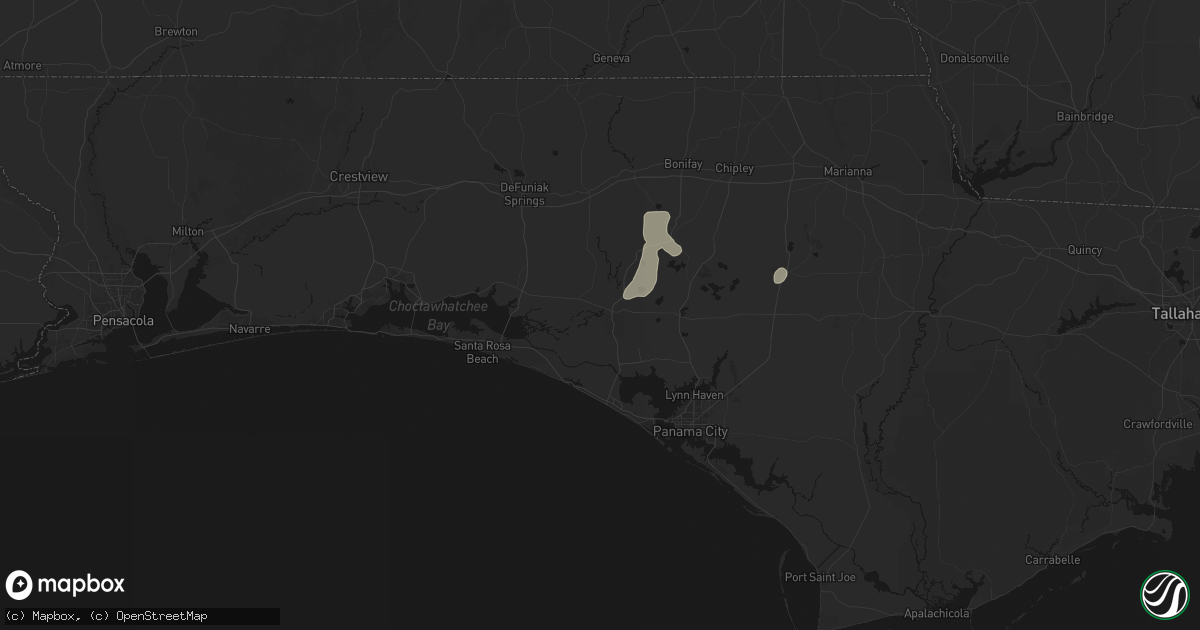 Hail map in Ebro, FL on July 18, 2026