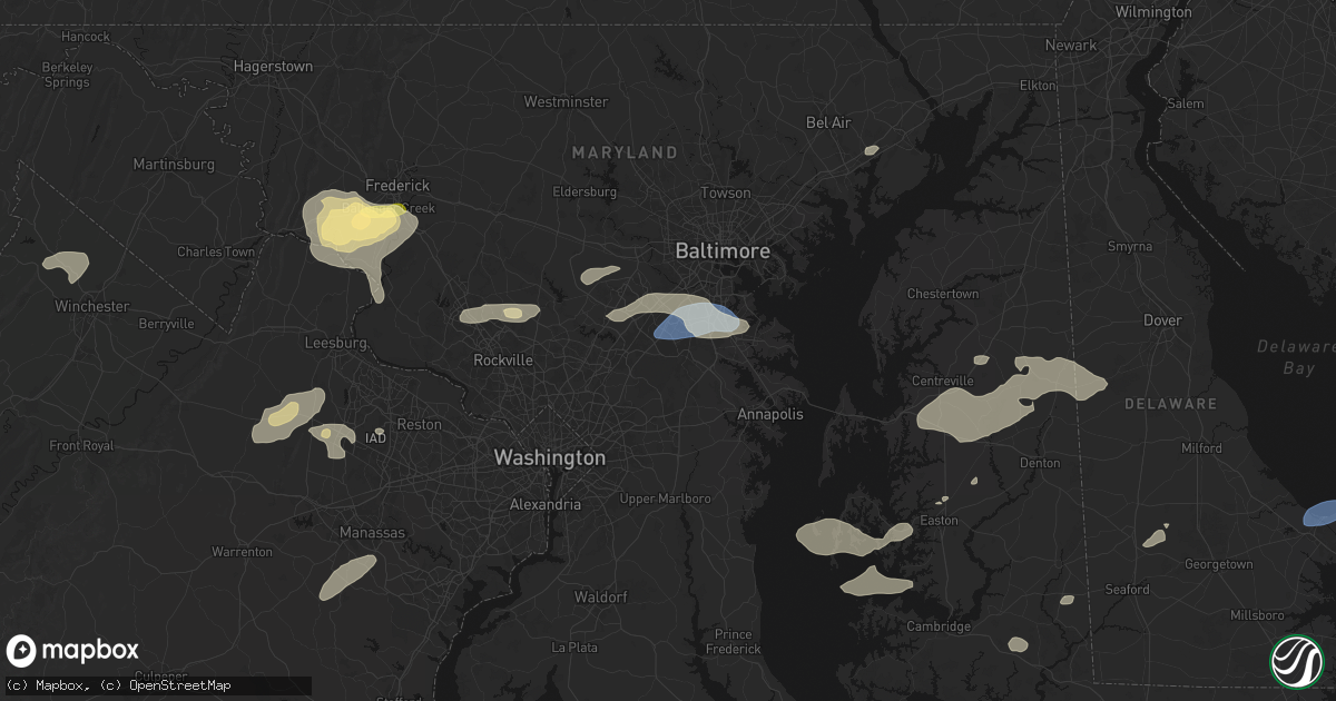 Hail map in Fort George G Meade, MD on July 18, 2026