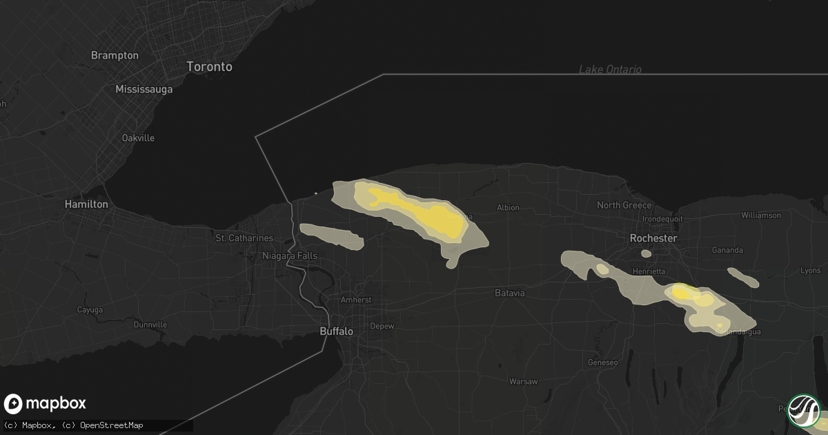 Hail map in Gasport, NY on July 18, 2026