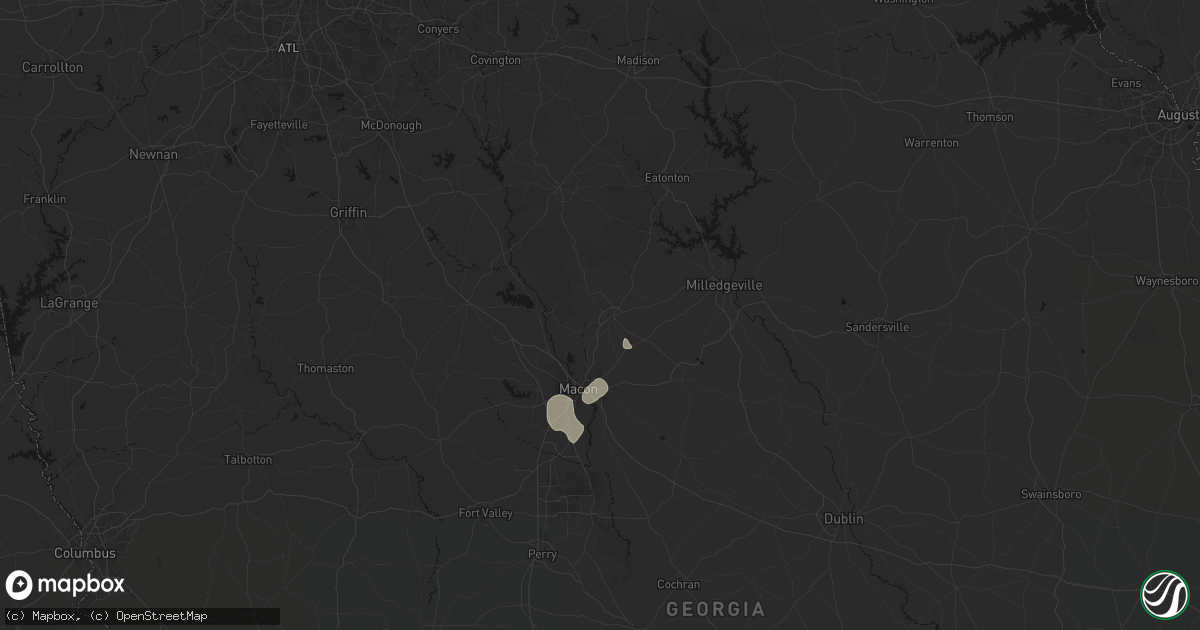Hail map in Gray, GA on July 18, 2026