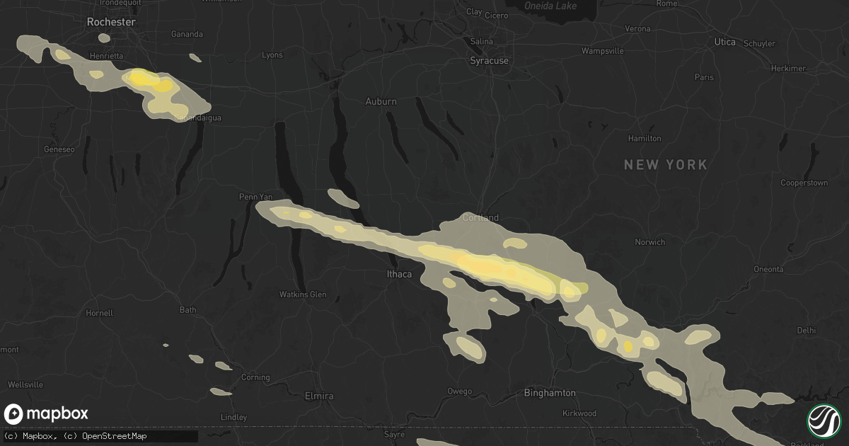 Hail map in Groton, NY on July 18, 2026