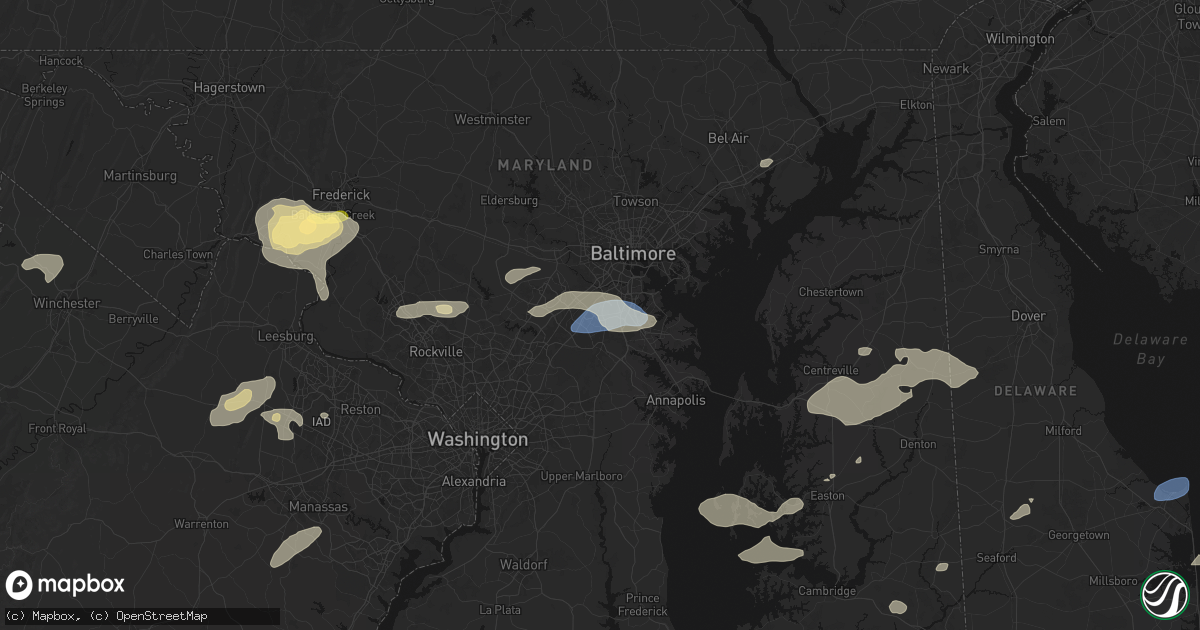 Hail map in Harmans, MD on July 18, 2026