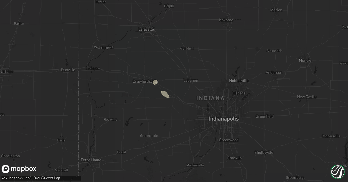 Hail map in Jamestown, IN on July 18, 2026