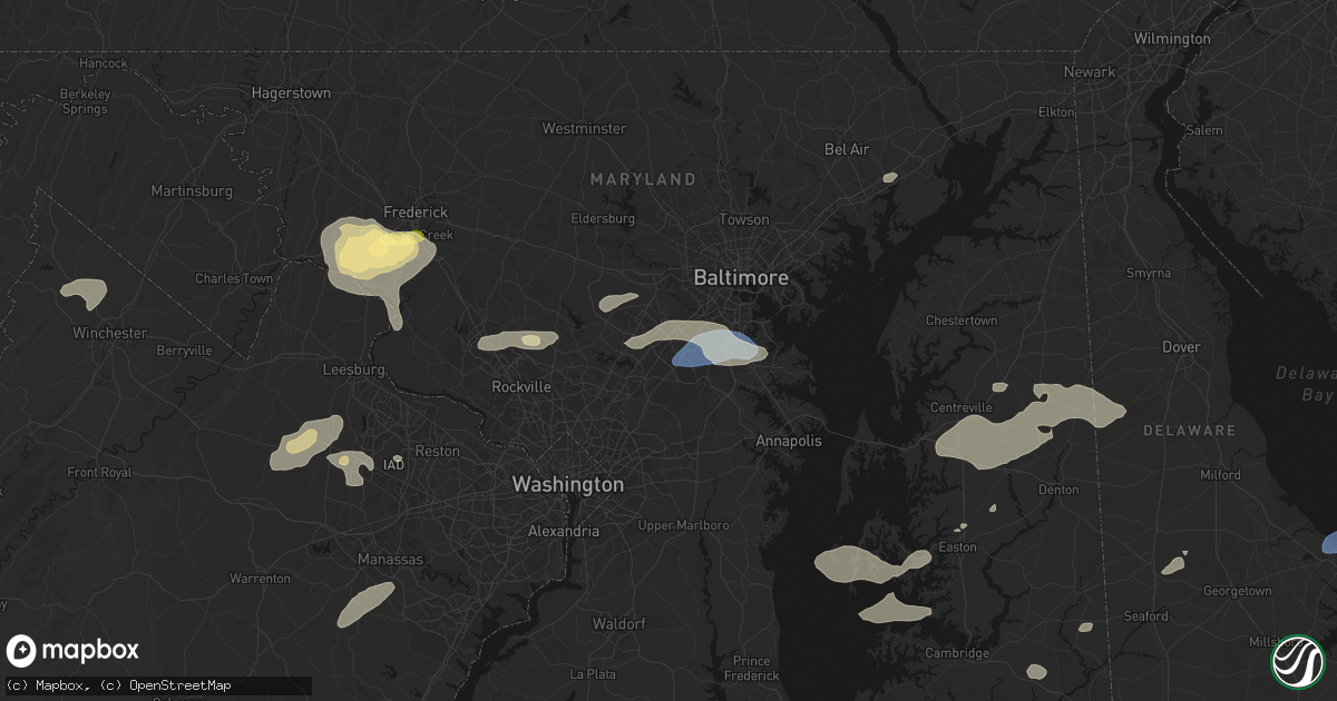Hail map in Jessup, MD on July 18, 2026