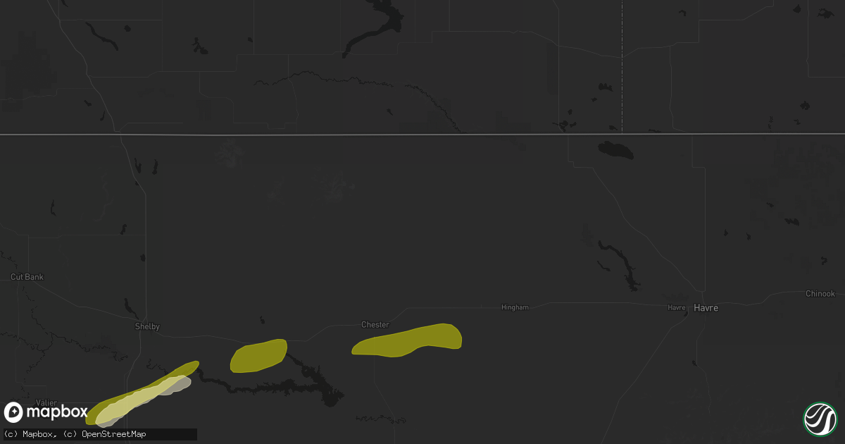 Hail map in Joplin, MT on July 18, 2026