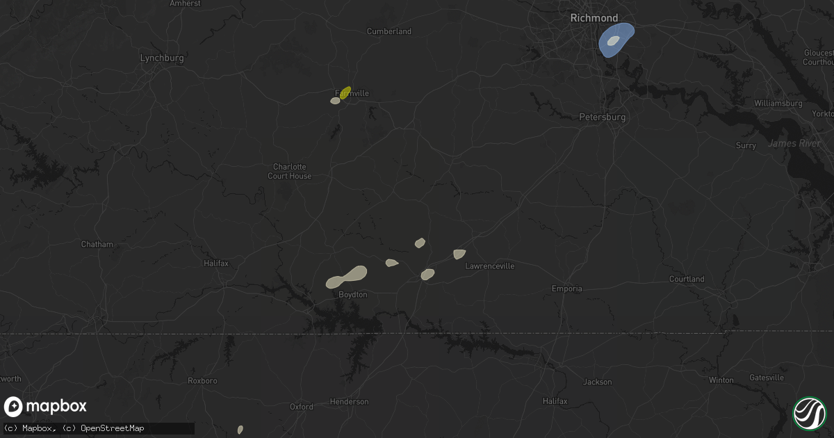 Hail map in Kenbridge, VA on July 18, 2026