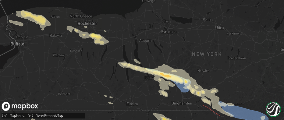 Hail map in King Ferry, NY on July 18, 2026