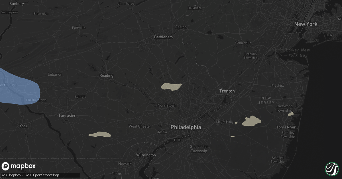 Hail map in Lansdale, PA on July 18, 2026
