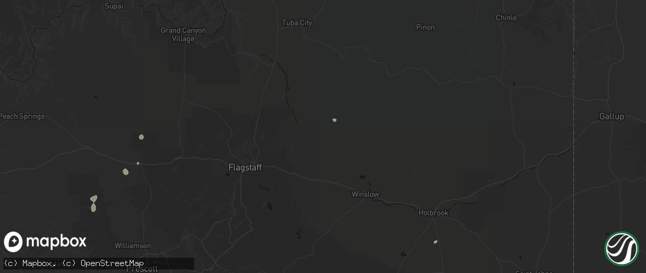 Hail map in Leupp, AZ on July 18, 2026