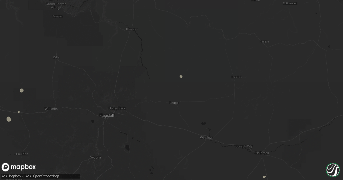 Hail map in Leupp, AZ on July 18, 2026