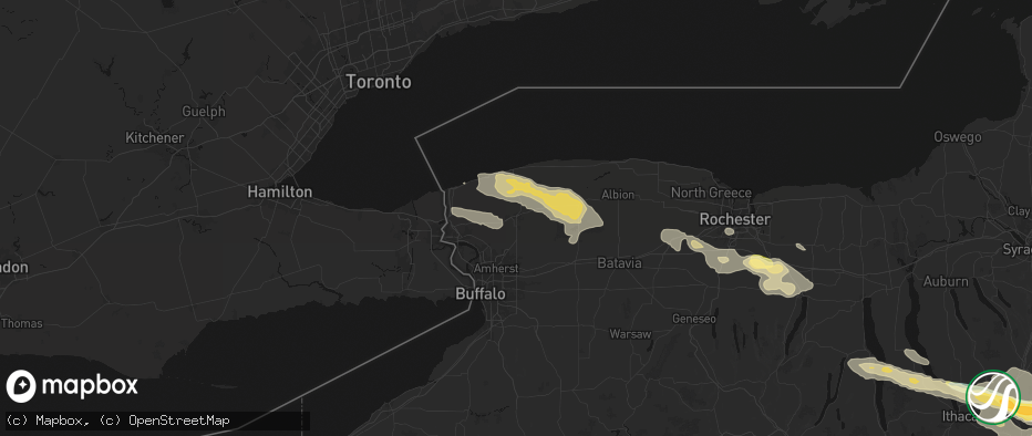 Hail map in Lockport, NY on July 18, 2026