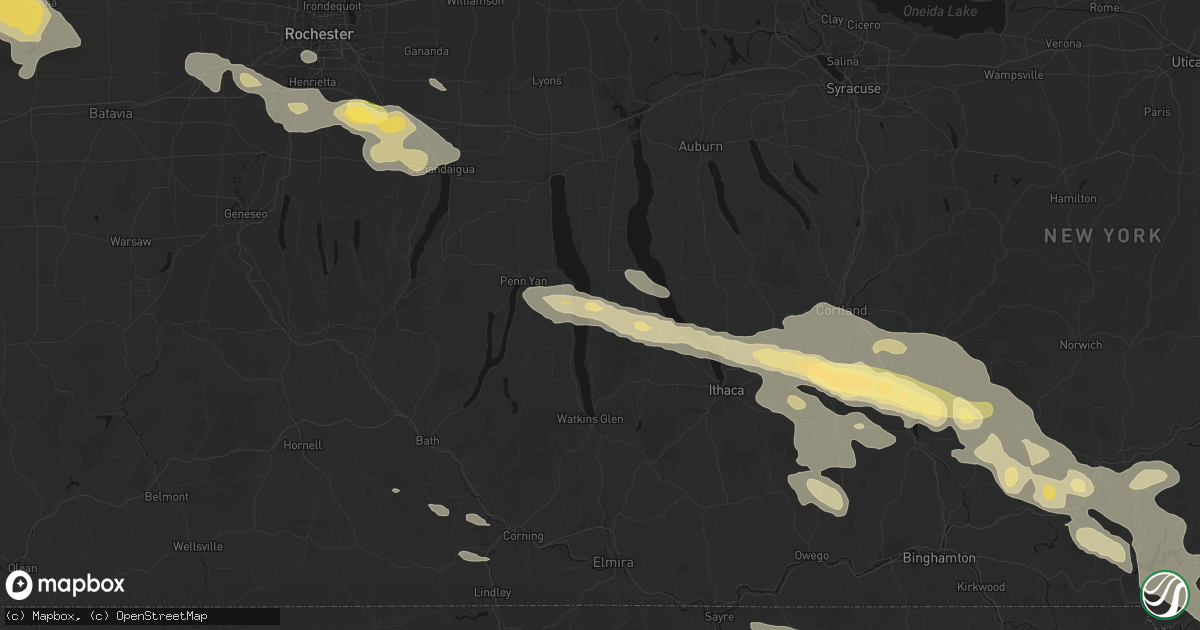Hail map in Lodi, NY on July 18, 2026