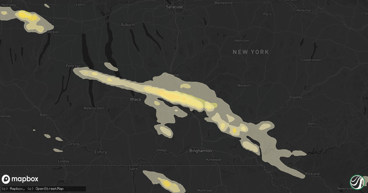 Hail map in Marathon, NY on July 18, 2026