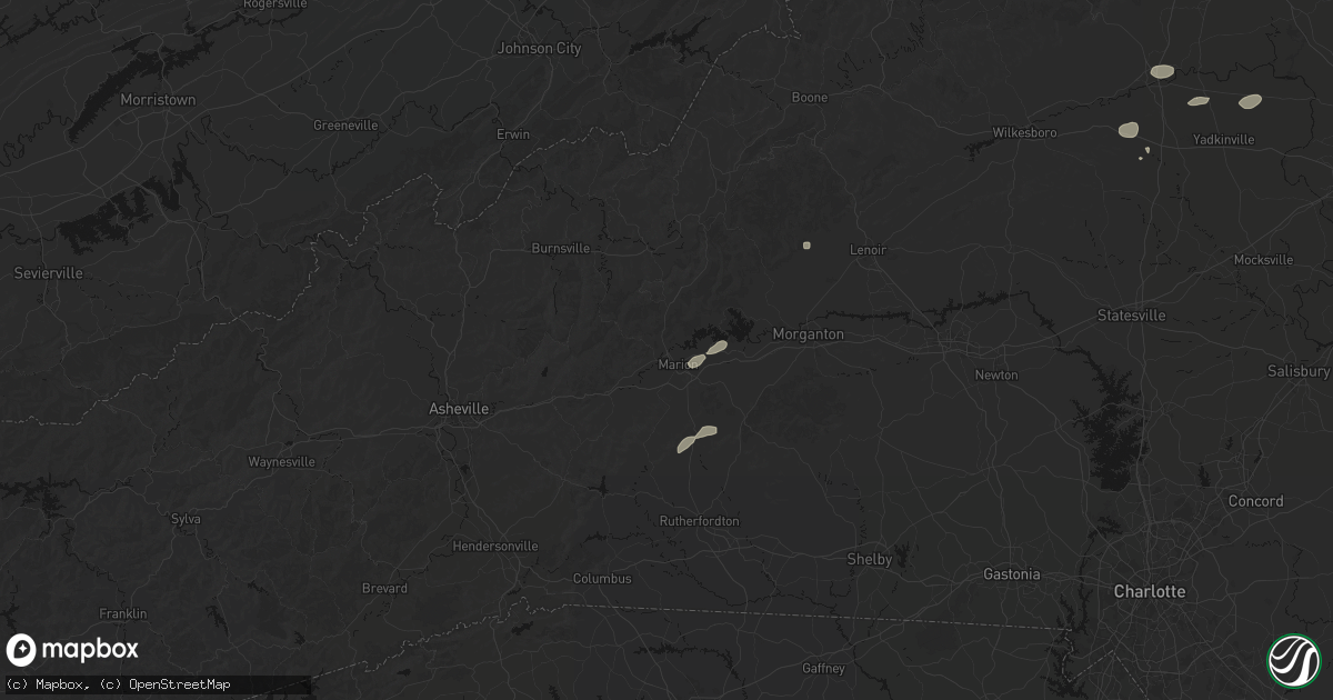 Hail map in Marion, NC on July 18, 2026