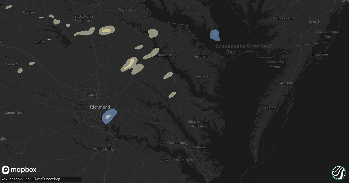 Hail map in Mascot, VA on July 18, 2026