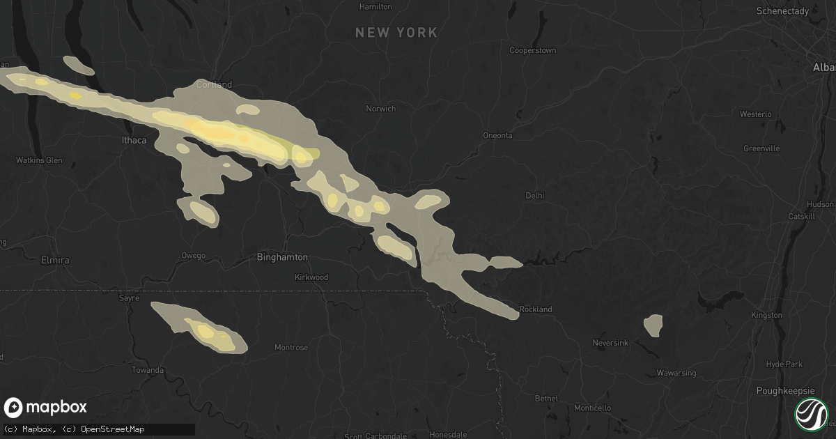 Hail map in Masonville, NY on July 18, 2026