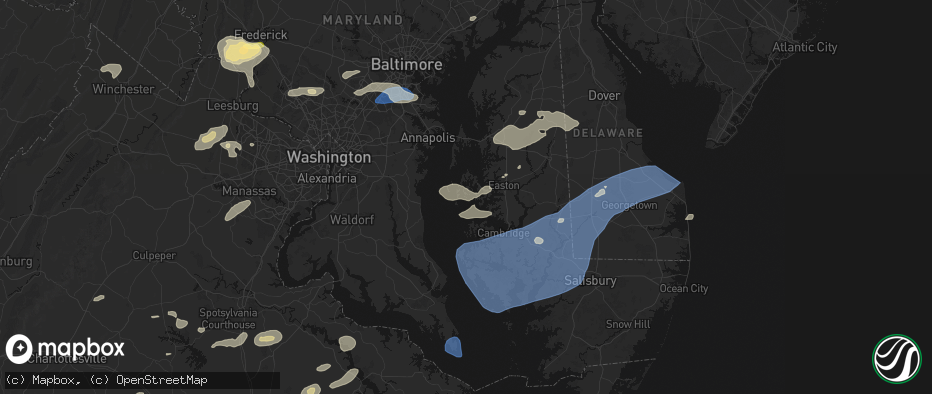 Hail map in Neavitt, MD on July 18, 2026