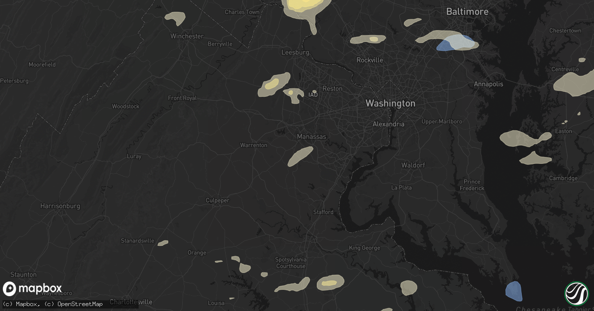 Hail map in Nokesville, VA on July 18, 2026