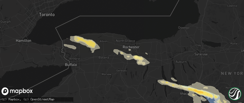 Hail map in North Chili, NY on July 18, 2026