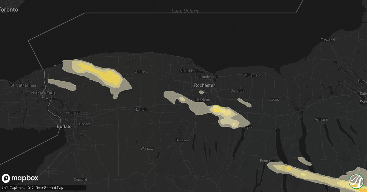 Hail map in North Chili, NY on July 18, 2026