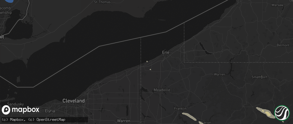 Hail map in North Springfield, PA on July 18, 2026