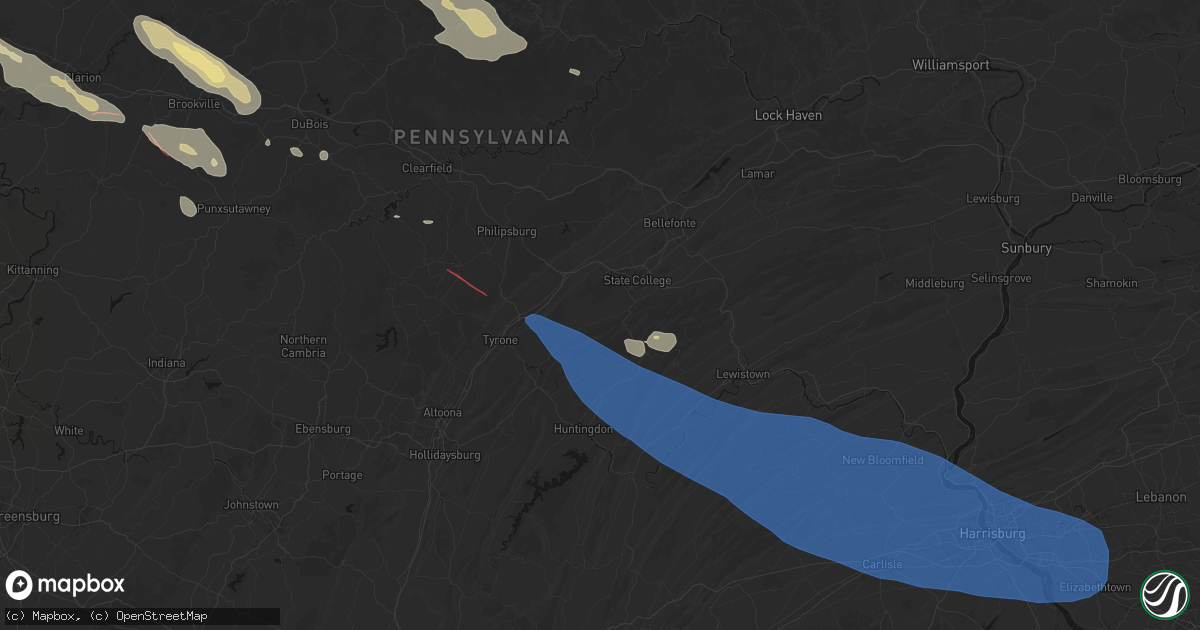 Hail map in Pennsylvania Furnace, PA on July 18, 2026