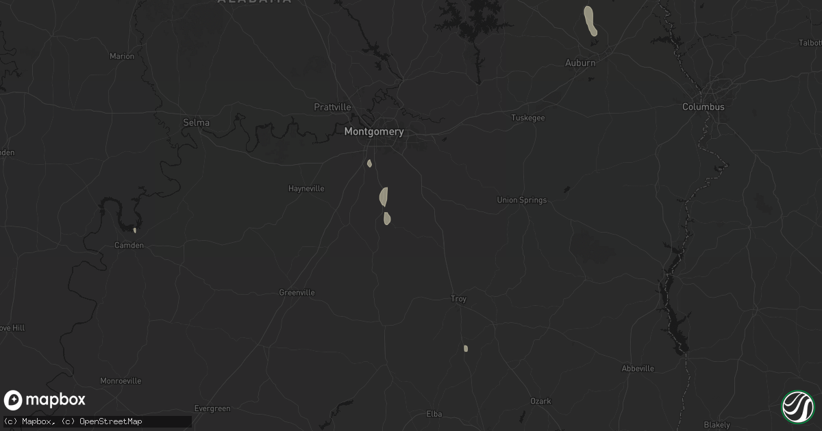 Hail map in Ramer, AL on July 18, 2026
