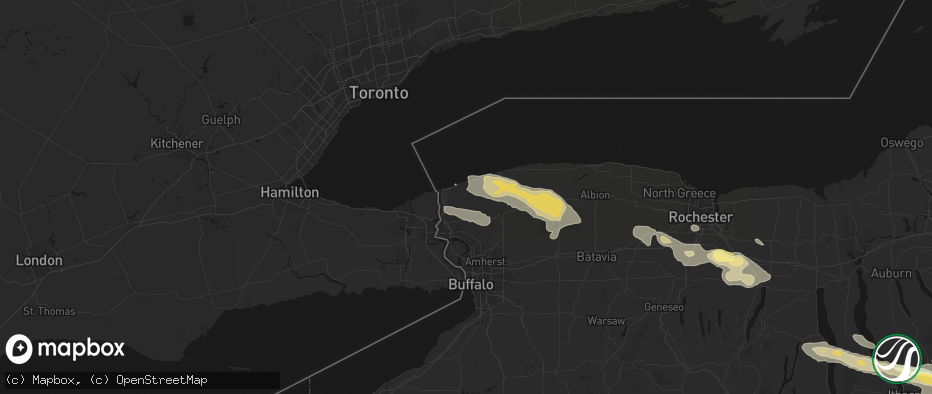 Hail map in Ransomville, NY on July 18, 2026