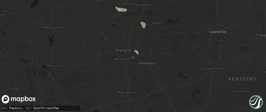Hail map in Reed, KY on July 18, 2026