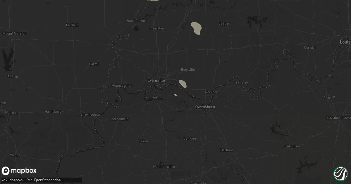 Hail map in Reed, KY on July 18, 2026